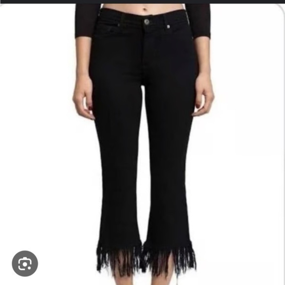 Pistola Black shredded  Boi Fringe Hem Jeans
Fringed Flare Jeans 27